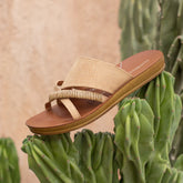 Bride Bamboo Detail Resort Slides - Caramel